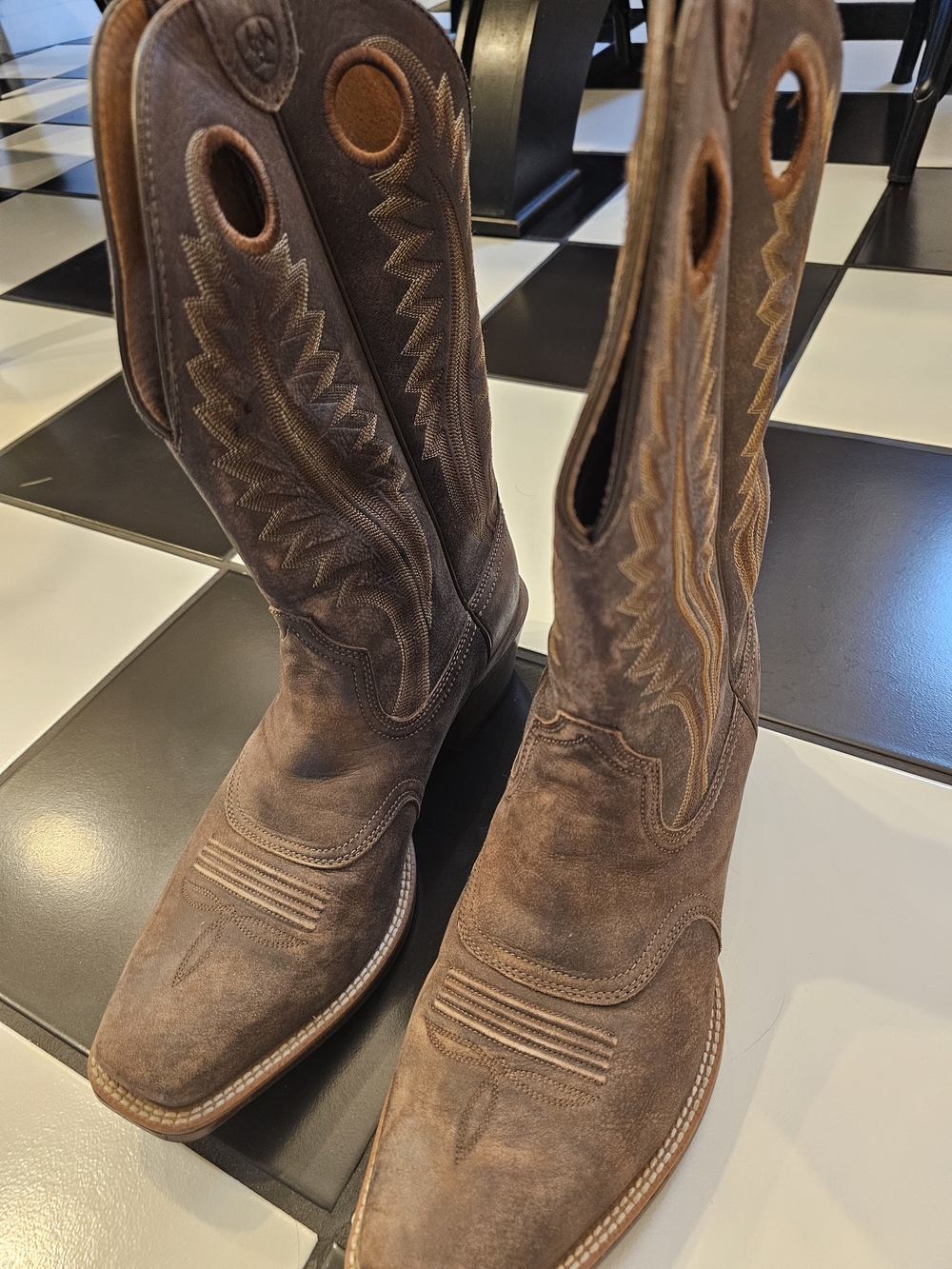 Ariat Men's Brown Western Pull-On Cowboy Boots - Picture 4 of 8